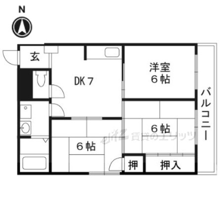 サンシャイン茨木IB棟の物件間取画像